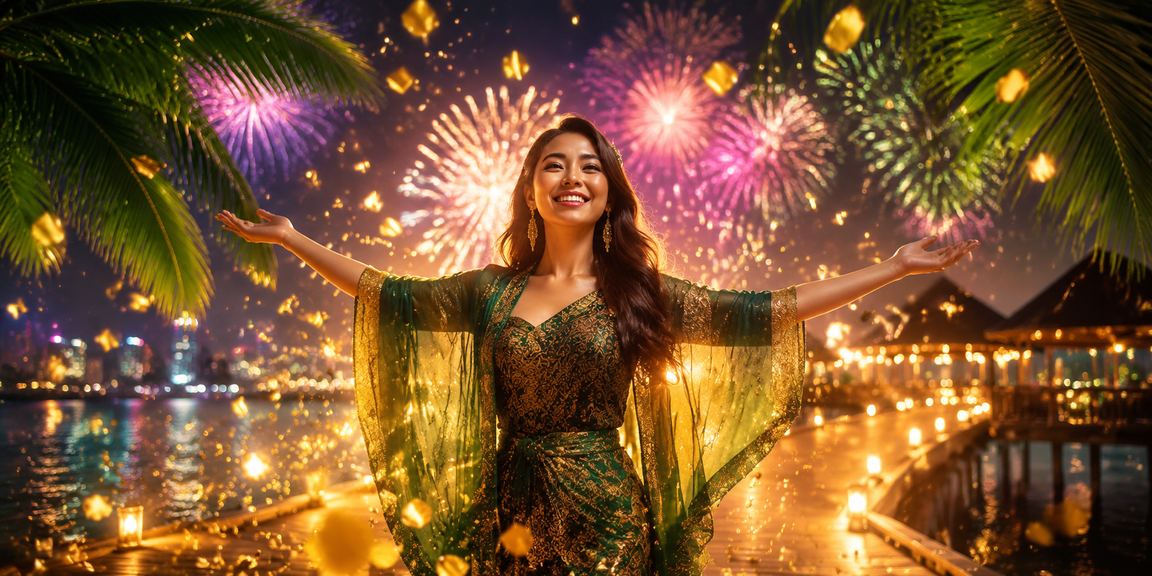 Suasana hiburan kasino Sabah sempena Hari Raya dengan permainan kad baccarat